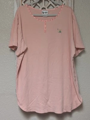 Vtg Classic Winnie The Pooh Womens XL Peach Sleep Shirt Disney World Night Gown - Image 1 of 4