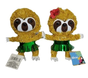 Hula Faultiere - Dekor Marke - 7" groß - neu mit Etikett! " - Bild 1 von 1