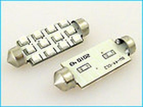 Luces De Placa Siluro Lámpara Led Azul T11 C5W 42Mm 12 Smd 12V PAVIA - Imagen 1 de 1