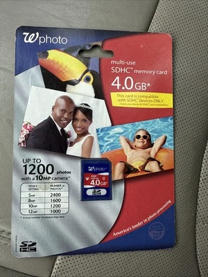 Walgreen’s 4 GB SDHC Memory Card New In Package Digital Camera Multi-Use SD - Image 1 of 2