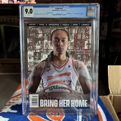 Top Pop CGC 9.0 - BRITTNEY GRINER SLAM MAGAZINE WNBA Slam 241 Rare  - Image 1 of 2