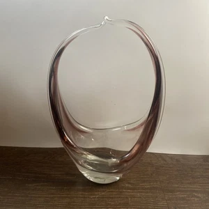 Arte Vetro Oscillante AMETISTA FUSA SOFFIATO A MANO VIOLA CESTO 12” - Foto 1 di 6