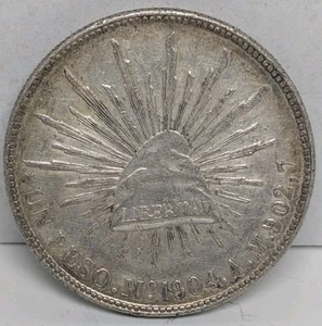 1904 Mo AM Mexiko Silber Peso vz getönt - Bild 1 von 2