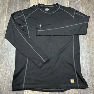 Camisa Carhartt Force Peso Medio Algodón Capa Base Para Hombre XLT* Negra Gofre Térmico - Imagen 1 de 10