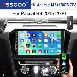 Radio de coche DAB+ 128GB 8 núcleos para VW Passat B8 2015-20 Android 14 Carplay GPS WIFI - Imagen 1 de 13