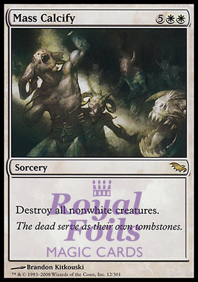 Mass Calcify 1x FOIL SHM MTG Shadowmoor Rare MINT white - Image 1 of 1