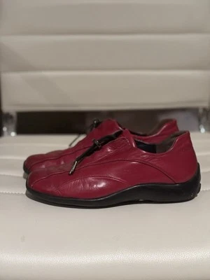 Mocasín deportivo Paul Green Muchen para mujer Elvis 6 zapatos cómodos de cuero rojo con cordones Foto 1 de 4