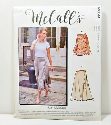 New Uncut McCall's Sewing Pattern M8044 A5 Misses' Skirts Sizes 6-14 B54 - Image 1 of 2