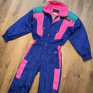 Herren Descente Skianzug Einteiler Schneeanzug Schneelatz Retro Gaper Vintage 80er 90er XS - Bild 1 von 21