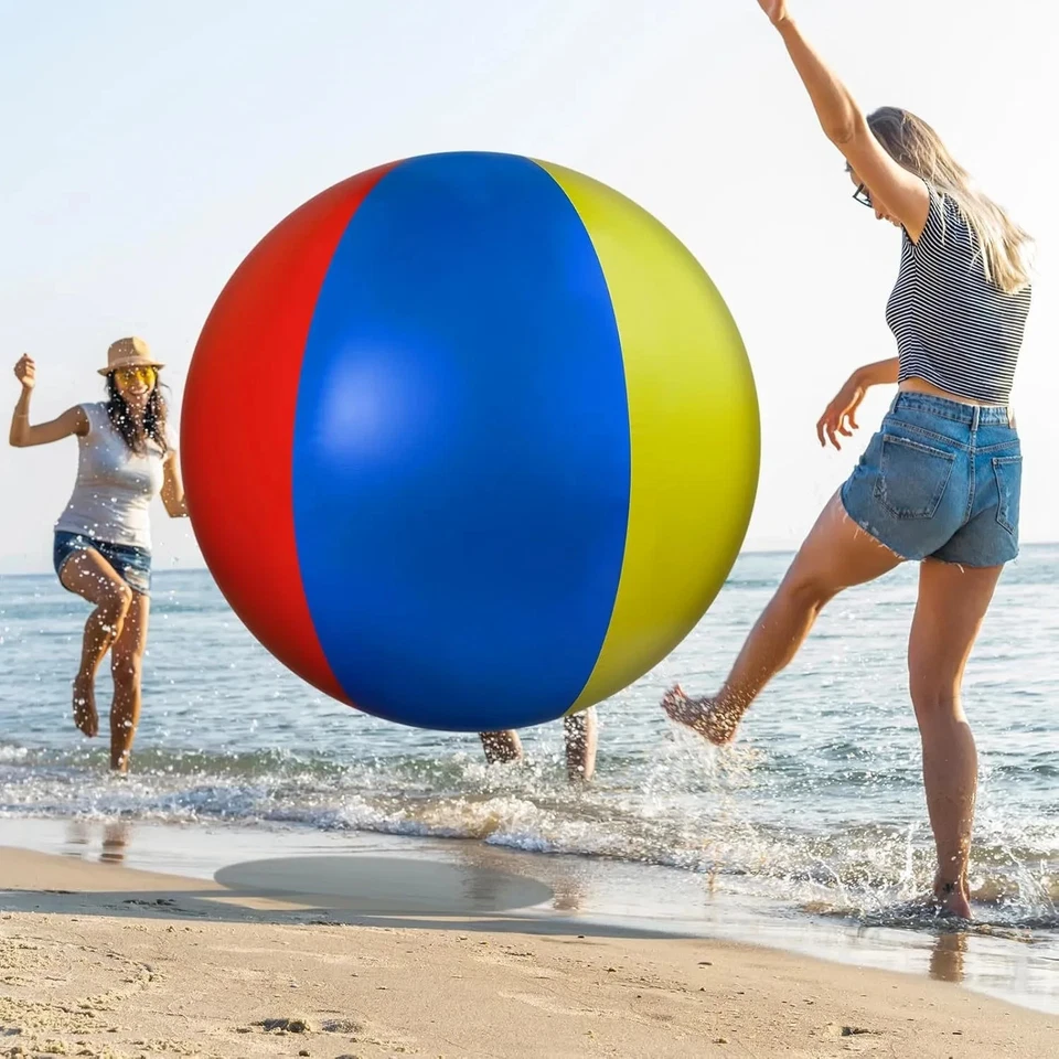Pallone Gonfiabile Gigante Palla da Spiaggia Grande per Bambini Adulti Piscina - Immagine 1 di 4