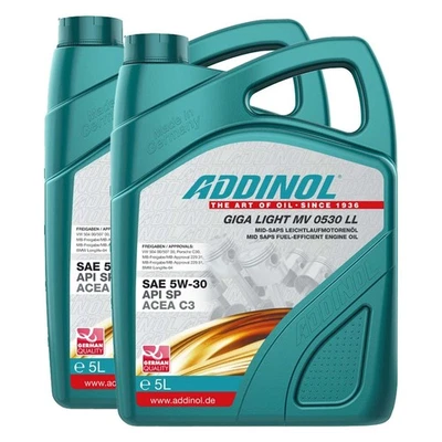 Motoröl Motor Öl ADDINOL 5W-30 Giga Light MV 0530 LL 2 X 5 Liter für Audi BMW