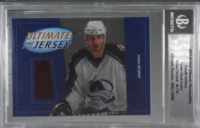 2003-04 ITG Ultimate Memorabilia 4th Edition Game-Used Jersey /50 Milan Hejduk - Image 1 of 2