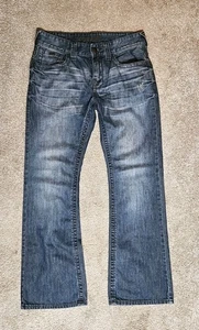 Guess Womens Size 32 x 32 Y2K Jeans Bootcut Flare Flap Pockets Embroidered Logo - Picture 1 of 7