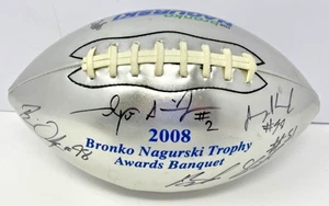 Premios Trofeo Bronko Nagurski 2008 Fútbol Firmado por los 4 Finalistas - Imagen 1 de 3