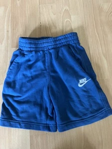 Nike Boy Size small Cotton Blend Blue Swoosh Sports Shorts - Picture 1 of 3