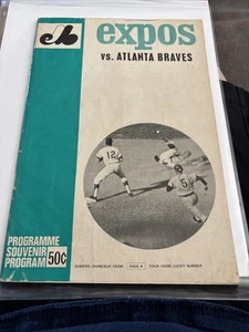 Original 1969 Montréal Expos VS Atlanta Braves baseball program Aaron Cepeda - Picture 1 of 19