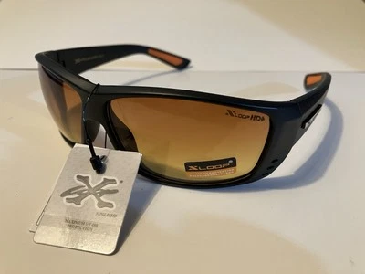 Gafas de sol X Loop HD 8XHD337301 ámbar marrón lente 3373 planas negras con naranja Foto 1 de 4