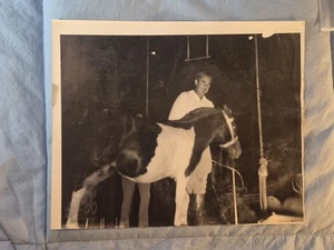 Vintage JAY GOULD CIRCUS? Photo Photograph with Horse - Picture 1 of 3