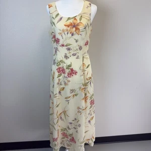 Vintage T R Bentley Blumen Maxi Sommerkleid Größe 6 ärmellos Landhaus Kern Fairycore - Bild 1 von 15