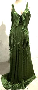 New Alberta Ferretti Runway Embroidered Long Maxi Gown Dress US 10 12 / IT 48 - Picture 1 of 5