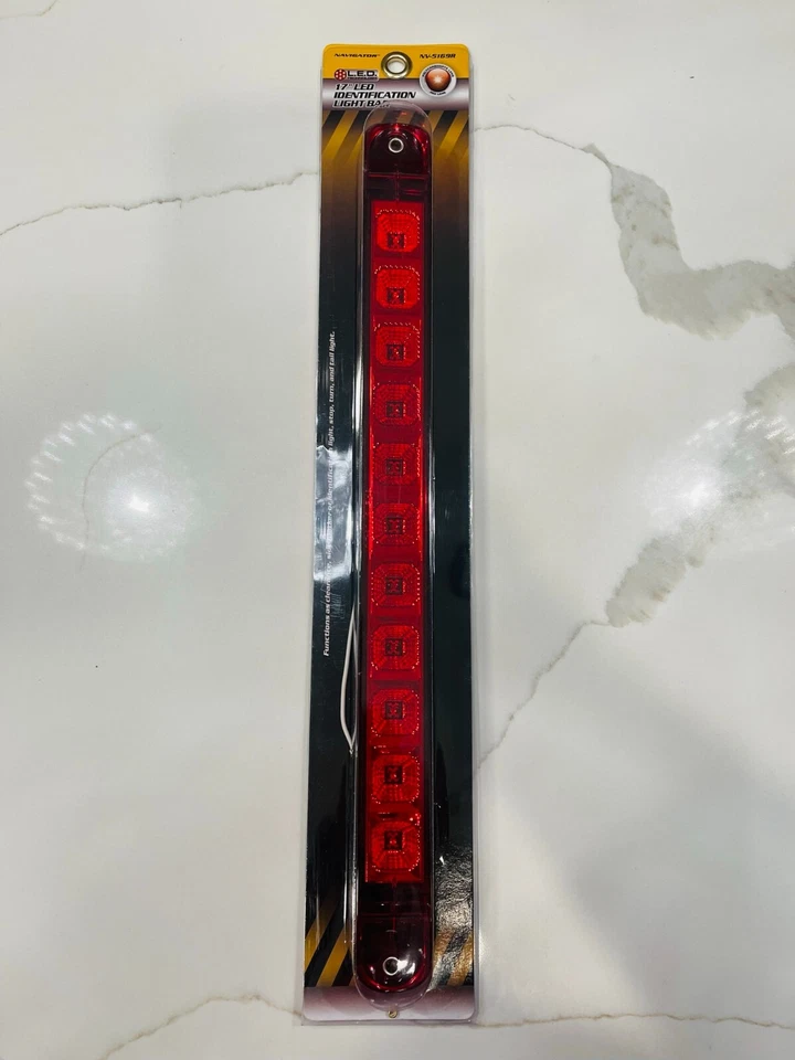1X Bright Red 11 Diode 17" LED Light Bar Trailer Truck Stop Brake Turn Tail Rear - Image 1 of 4