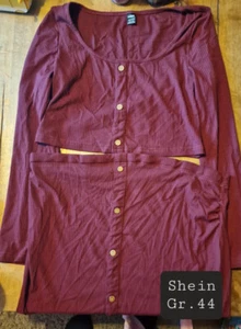 Shein Set Schwangerschaft Umstand Top und Rock rot Gr. 44 Umstandsmode - Bild 1 von 2