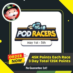 FULL CARRY 2:2 - RACE 45K POINTS_MONOP0LY_GO!TYCOON RACERS EVENT PODRACERS - Picture 1 of 1