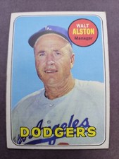 1969 Topps Walt Alston #24 Los Angeles Dodgers Baseball Card