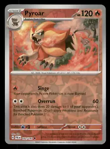 Pyroar SV02: Paldea Evolved #032/193 Uncommon Reverse Holo Pokemon LP - Picture 1 of 2