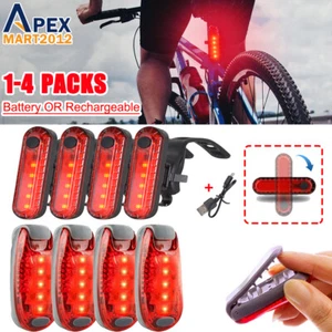 5 luces traseras LED para bicicleta estroboscópicas de advertencia de seguridad nocturna para ciclismo correr pasear perro - Imagen 1 de 16