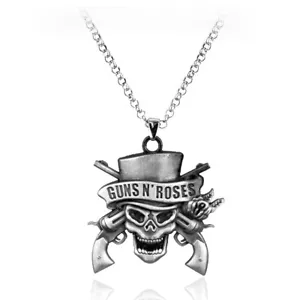 Guns N 'Roses Halskette Skelett versilberte Anhängerkette mit Geschenkbox - Bild 1 von 3