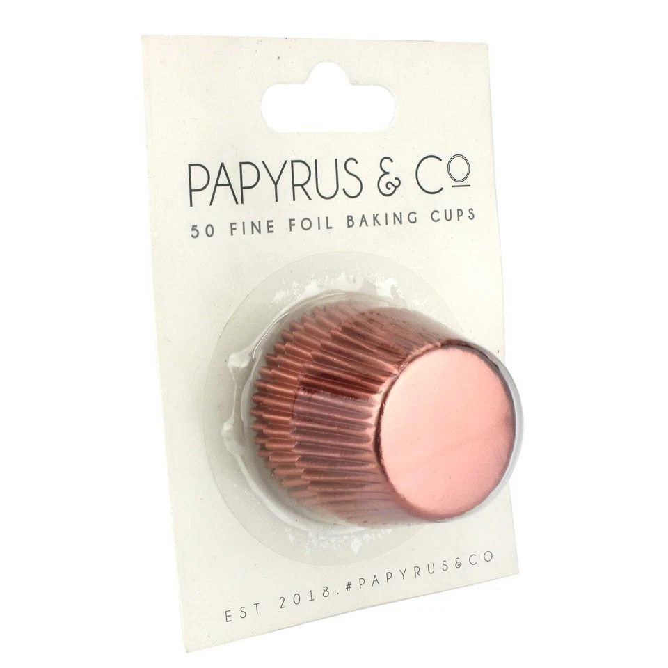 Rose Gold Foil Mini Baking Cups 35mm 3.5cm Pack of 50 Patty Pans Cupcake Cases - image 1 of 1