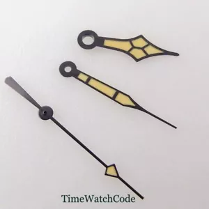 Vintage Black-yellow Luminous Watch Hands for ETA2824 PT5000 ST2130 NH35 NH36 - Picture 1 of 4