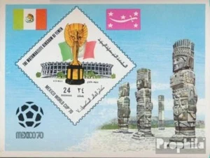 sellos Yemen (Reino) 1970 Mi Bloque 191 nuevo 1970 Fútbol-WM, Mexico - Imagen 1 de 1