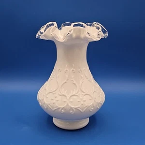 Fenton, Vase, Spanish Lace Silver Crest - Picture 1 of 7