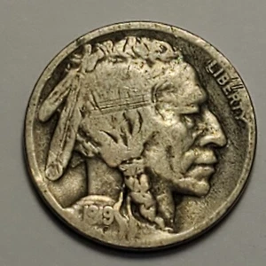 Nicer Low Mintage "very good" 1919 D Buffalo Head Nickel - Picture 1 of 2