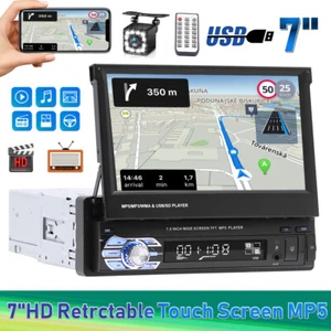 7'' Autoradio 1 Din Flip Out MP5 Player Touch Screen FM Bluetooth Mirror Link - Bild 1 von 12