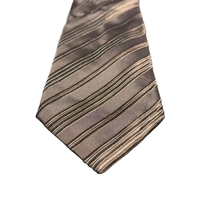 Corbata Daniel Milano 1956 a rayas hecha a mano en Italia mezcla de seda Foto 1 de 4