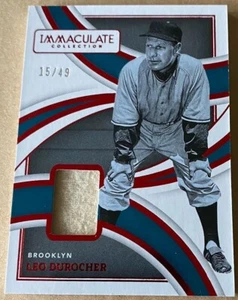 LEO DUROCHER 2022 PANINI IMMACULATE COLLECTION GU MATERIAL Ser.#49 NM-MT Cond. - Picture 1 of 2
