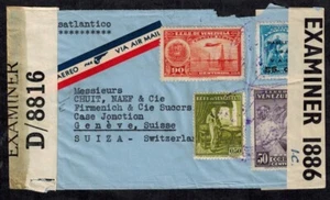 WWII Dual Transit Censor Cover Jamaica & Bermuda Censor Tape RARE Combo - Picture 1 of 2