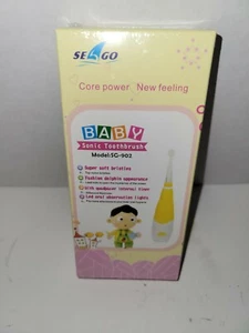 NUEVO SELLADO Seago bebé niños cepillo de dientes eléctrico sónico AMARILLO SG-902 batería - Imagen 1 de 2