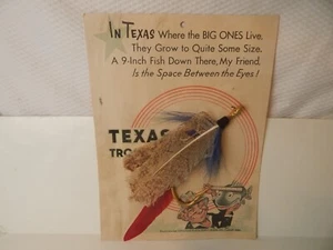 Glenn Evans TRUCHA TEXAS Señuelo Limerick Gancho Novedad Peces Publicidad - Imagen 1 de 3