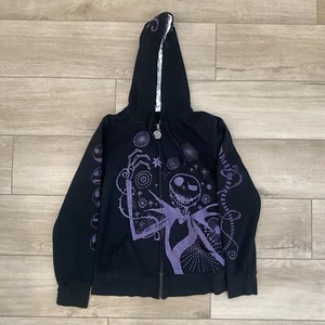 Disney The Nightmare Before Christmas Jack Skellington Womens Black Hoodie Small - Picture 1 of 5