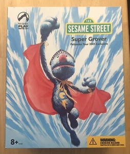 Super Grover box set Sesame Street Muppet figure by Palisades Toys 2005 New - Picture 1 of 4