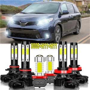 Para For 2011-2019 Toyota Sienna Faros LED Luces bajas altas y luces antiniebla - Picture 1 of 15