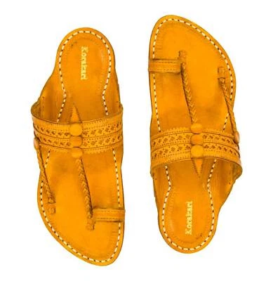 Auténtico y Vintage Kolhapuri Chappal para Hombre Cuero Kolhapuri Tradicional  Foto 1 de 4