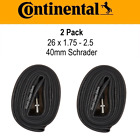 Two Pack Continental 26 x 1.75, 1.9, 2.3, 2.5 Inner Tubes 40mm Schrader Valve