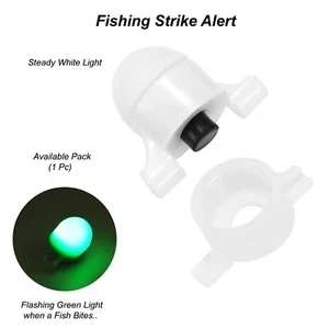 1x Night Fishing Strike Alert Rod Tip Clip on LED Bite Alert Steady White Light - Picture 1 of 13