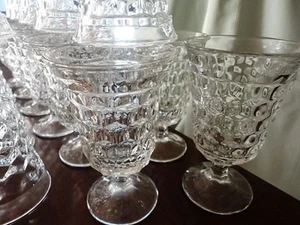 Copa de agua baja de vidrio transparente American Fostoria 5-1/2 T vintage - Imagen 1 de 12