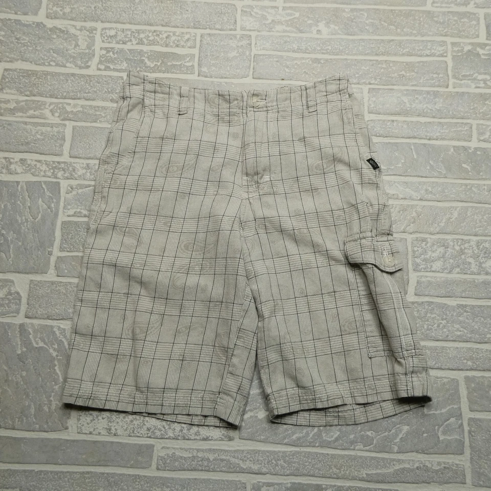 Pantalones Cortos Vans Talla 30 Gris Algodón Cachemira Bolsillo Carga Patinador Bordado Foto 1 de 4